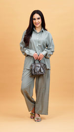 Cotton Slub Sage Green Coord