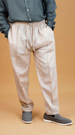 Beige Linen Trouser - men
