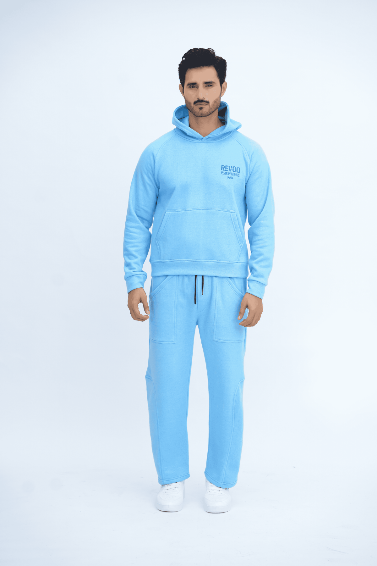 Blue Hoodie Co ord - men