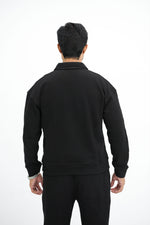 Black Quarter Zipper Co-Ord Set