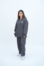 Grey Quarter Zipper Co-Ord Set