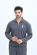 Grey Quarter Zipper Co-Ord Set