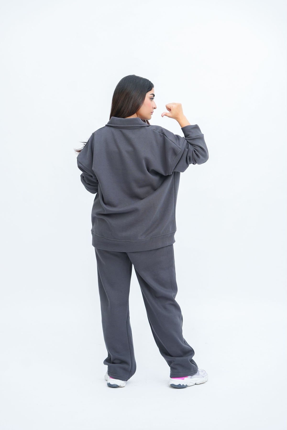 Grey Quarter Zipper
