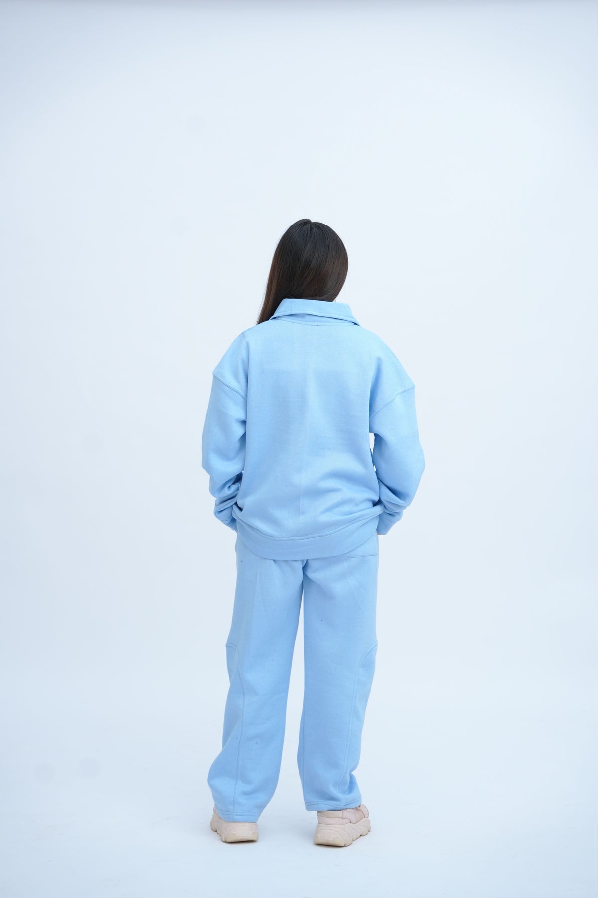Blue Mock Neck