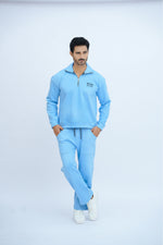 Blue Mock Neck Co ord - men