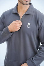 Grey Quarter Zipper Co-Ord Set
