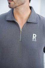 Grey Quarter Zipper