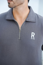 Grey Quarter Zipper Co-Ord Set
