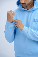 Blue Hoodie Co ord - men