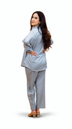 Cotton Slub Powder Blue Coord