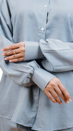 Cotton Slub Powder Blue Coord