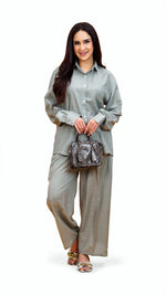 Cotton Slub Powder Blue Coord