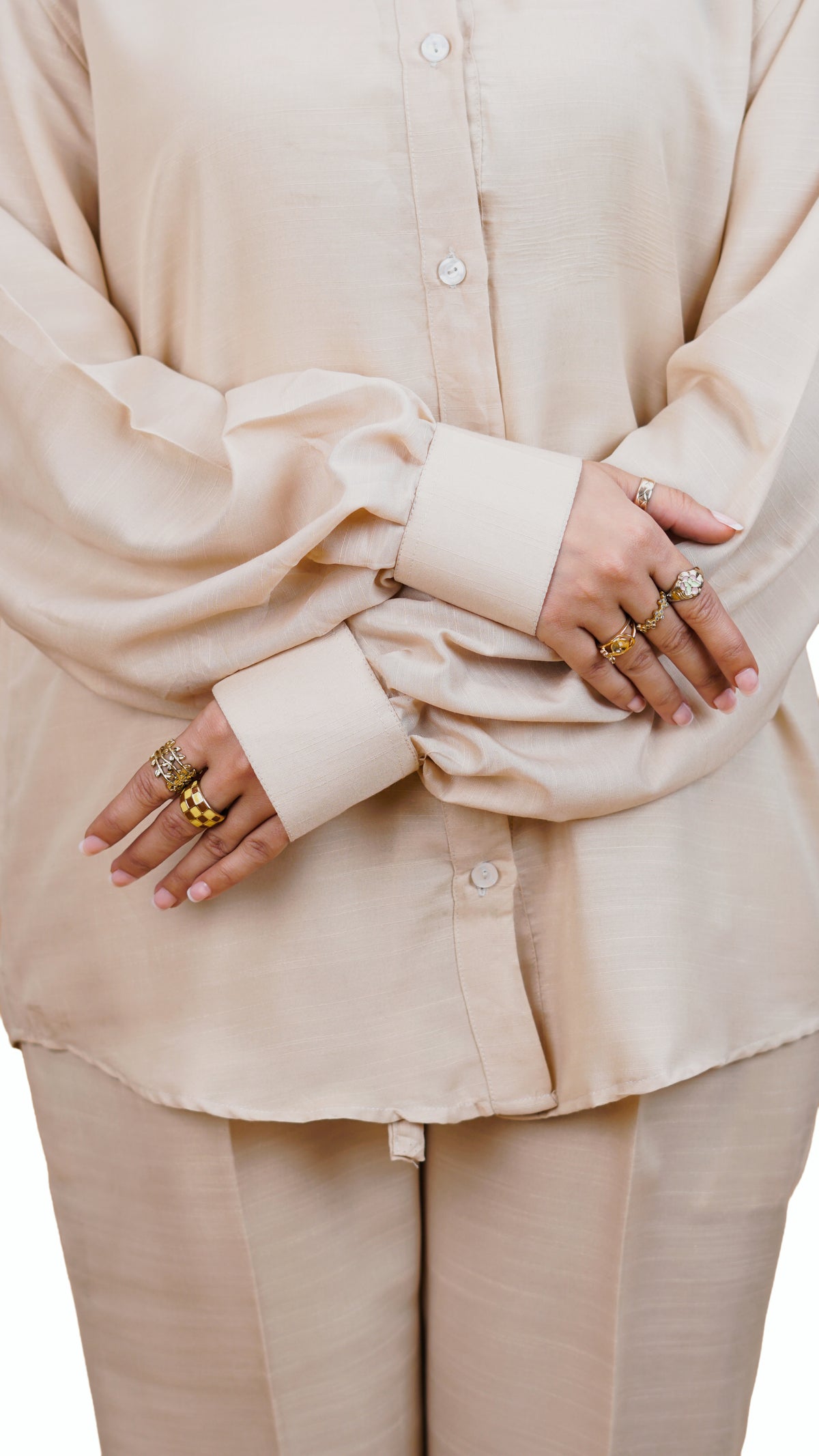 Cotton Slub Pale Cream Coord