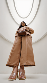 Cotton Slub Mocha Brown Coord