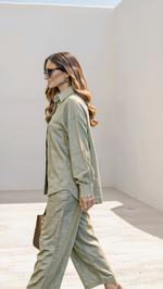 Cotton Slub Sage Green Coord