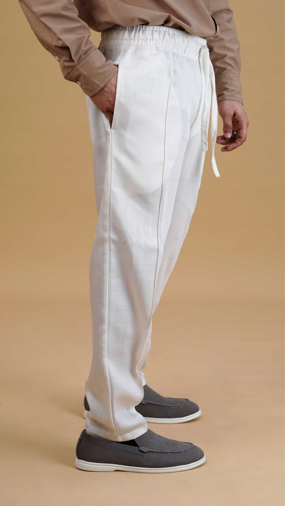 White Linen Trousers