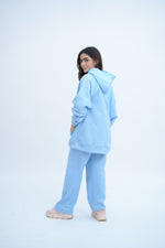 Blue Hoodie Co ord - women