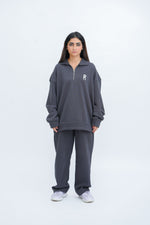 Grey Quarter Zipper