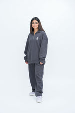 Grey Quarter Zipper