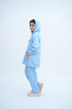 Blue Hoodie Co ord - women