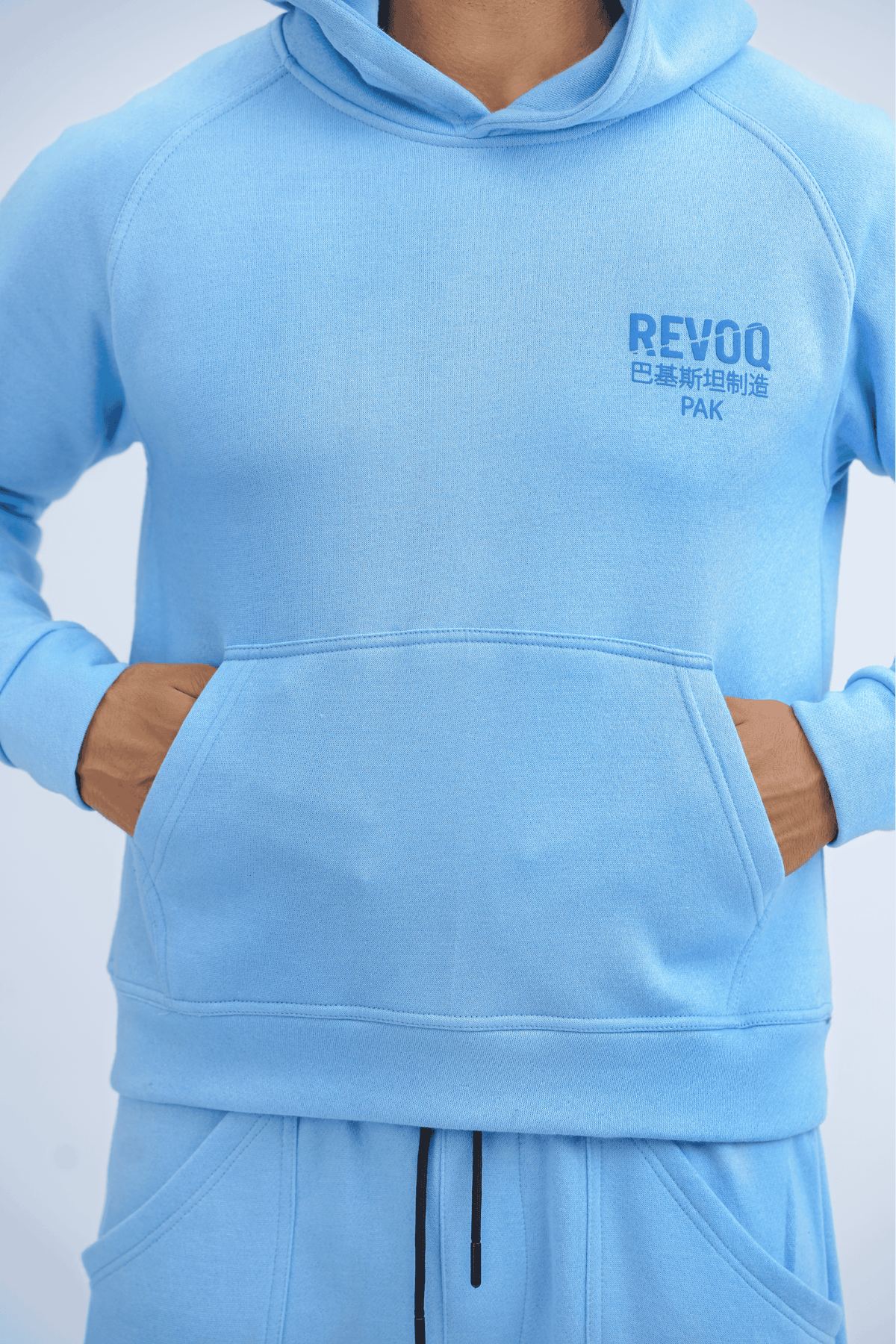 Blue Hoodie Co ord - men