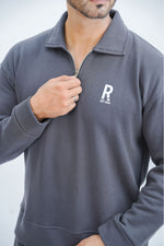 Grey Quarter Zipper