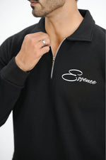 Black Quarter Zipper Co-Ord Set