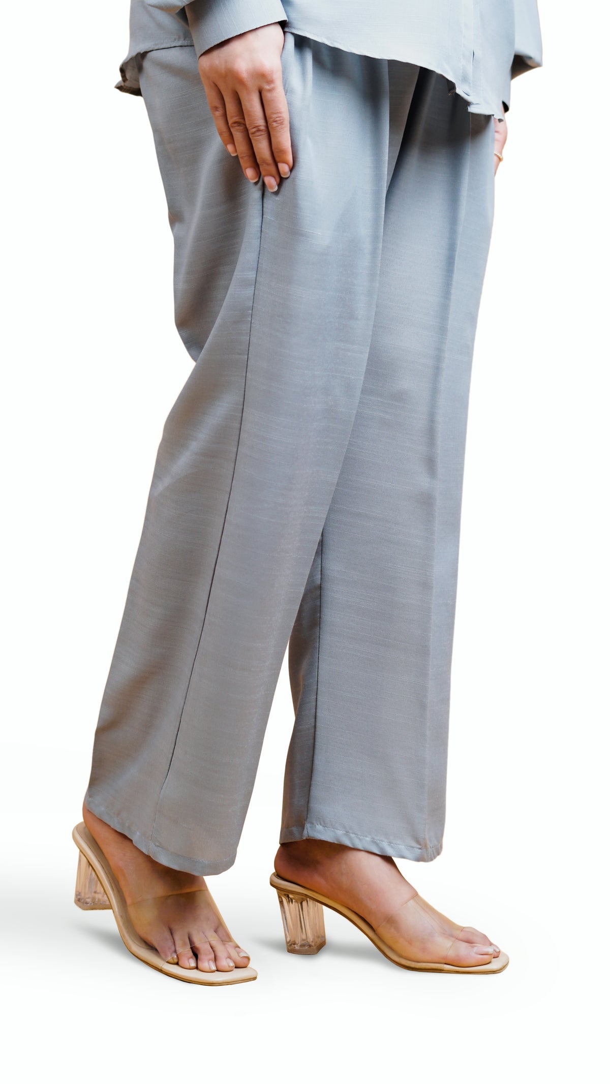 Cotton Slub Powder Blue Coord