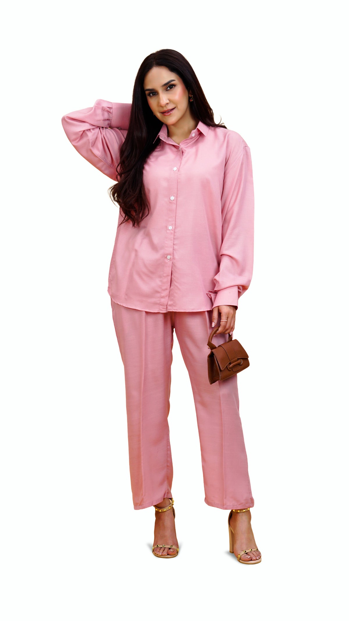 Cotton Slub Rose Blush Coord