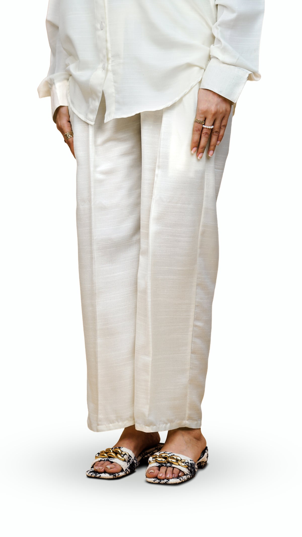 Cotton Slub Off White Coord