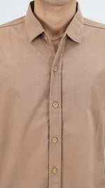Irish Linen Khaki Shirt
