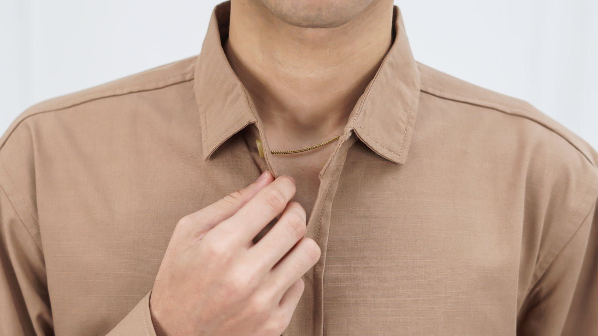 Irish Linen Khaki Shirt