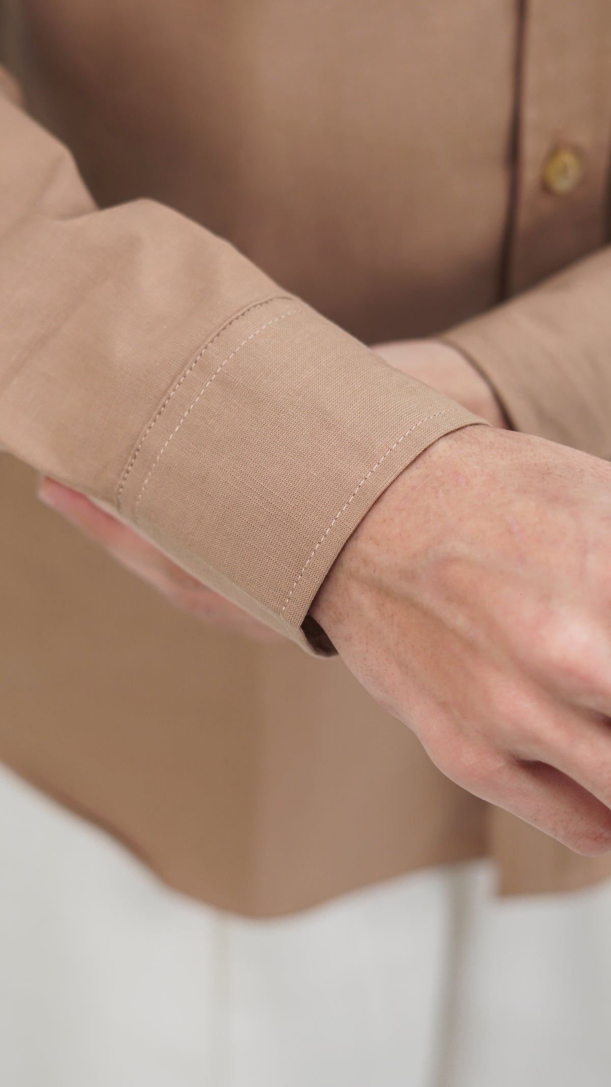 Irish Linen Khaki Shirt