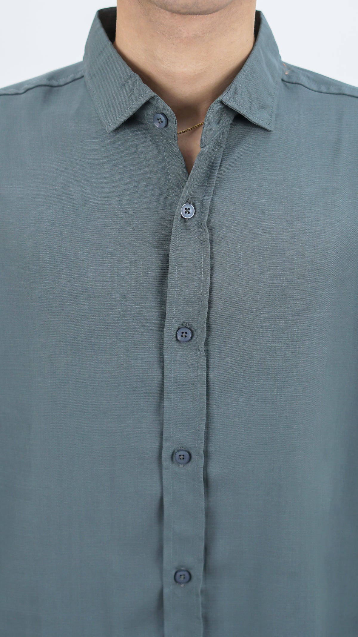 Irish Linen Teal Blue Shirt
