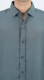 Irish Linen Teal Blue Shirt