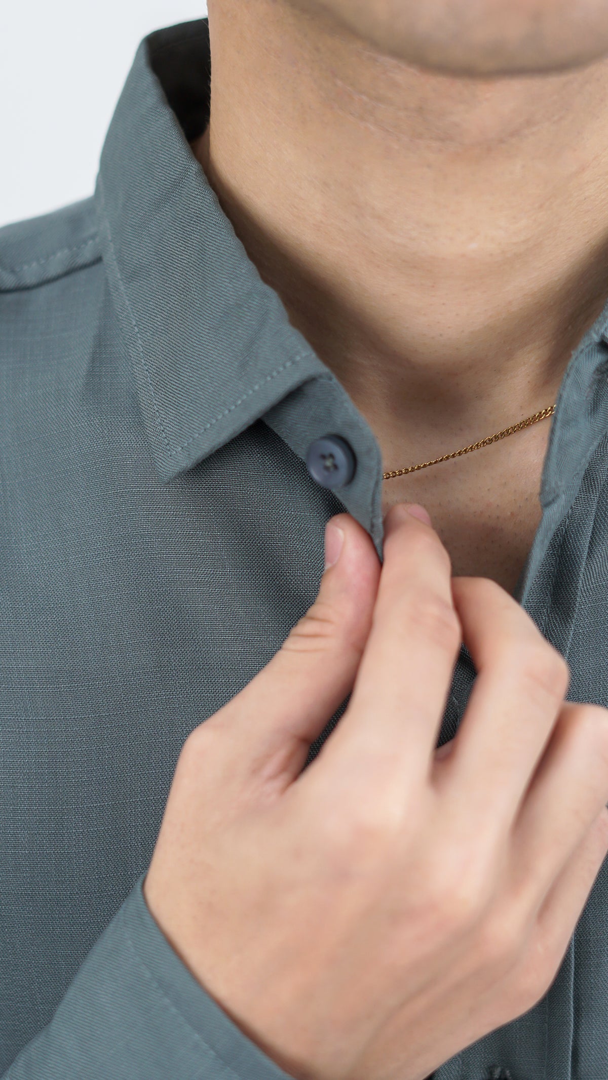 Irish Linen Teal Blue Shirt