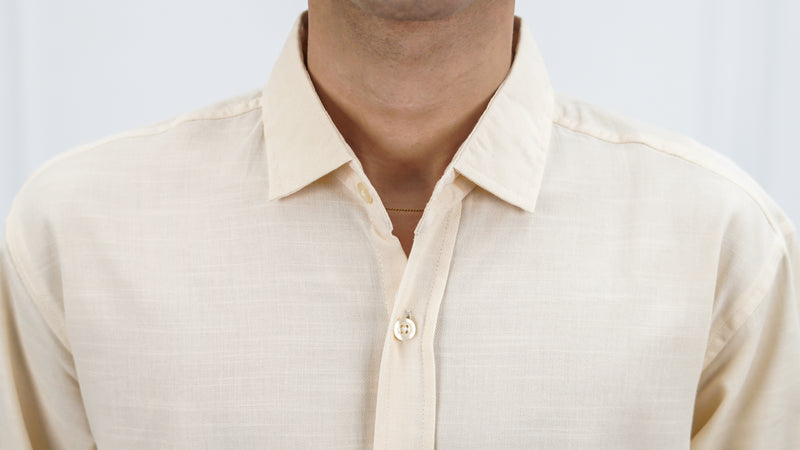 Irish Linen Cream Shirt