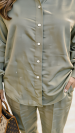 Cotton Slub Sage Green Coord