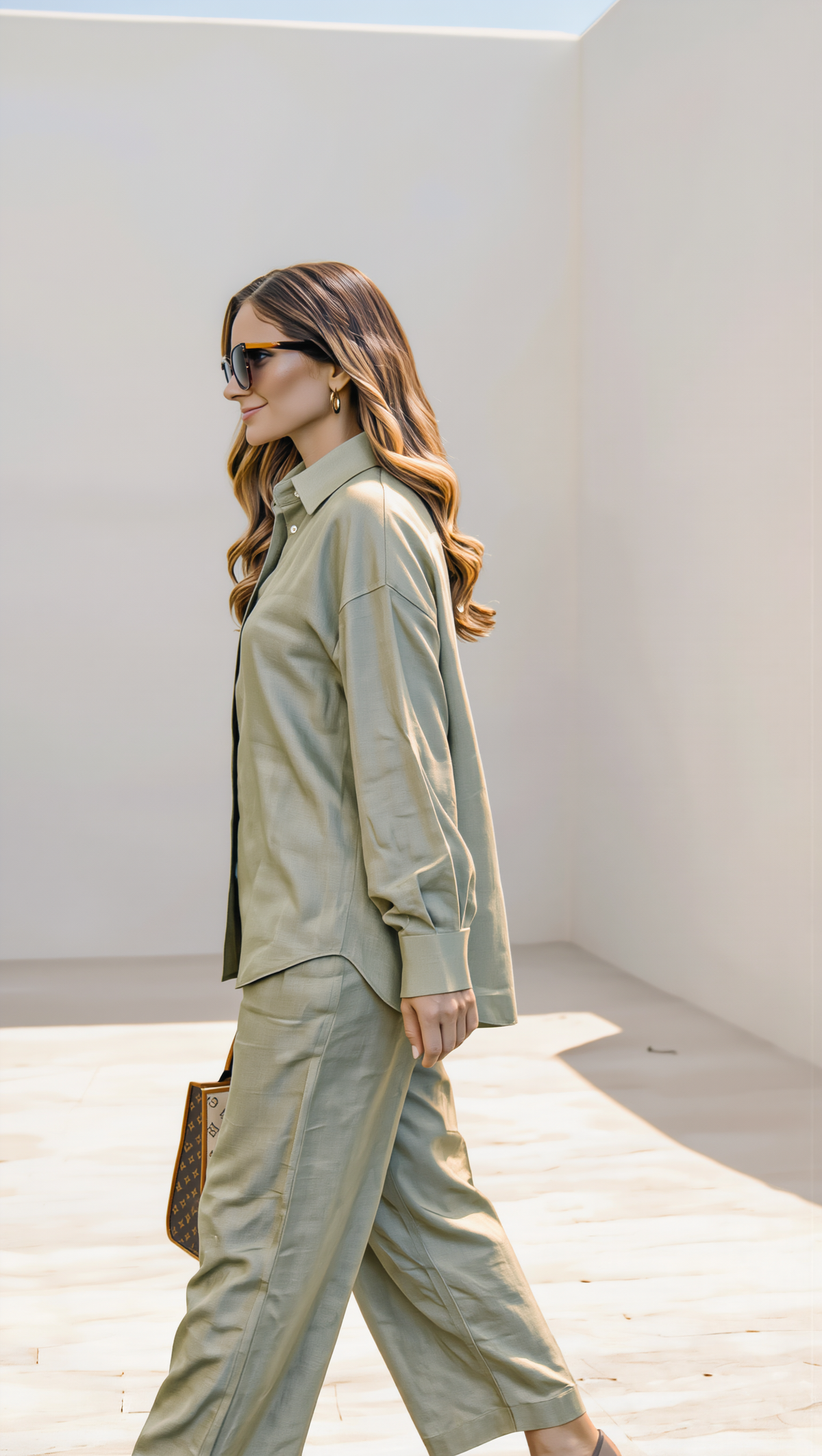 Cotton Slub Sage Green Coord