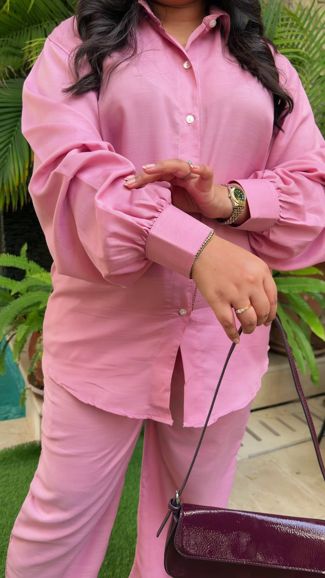 Cotton Slub Rose Blush Coord